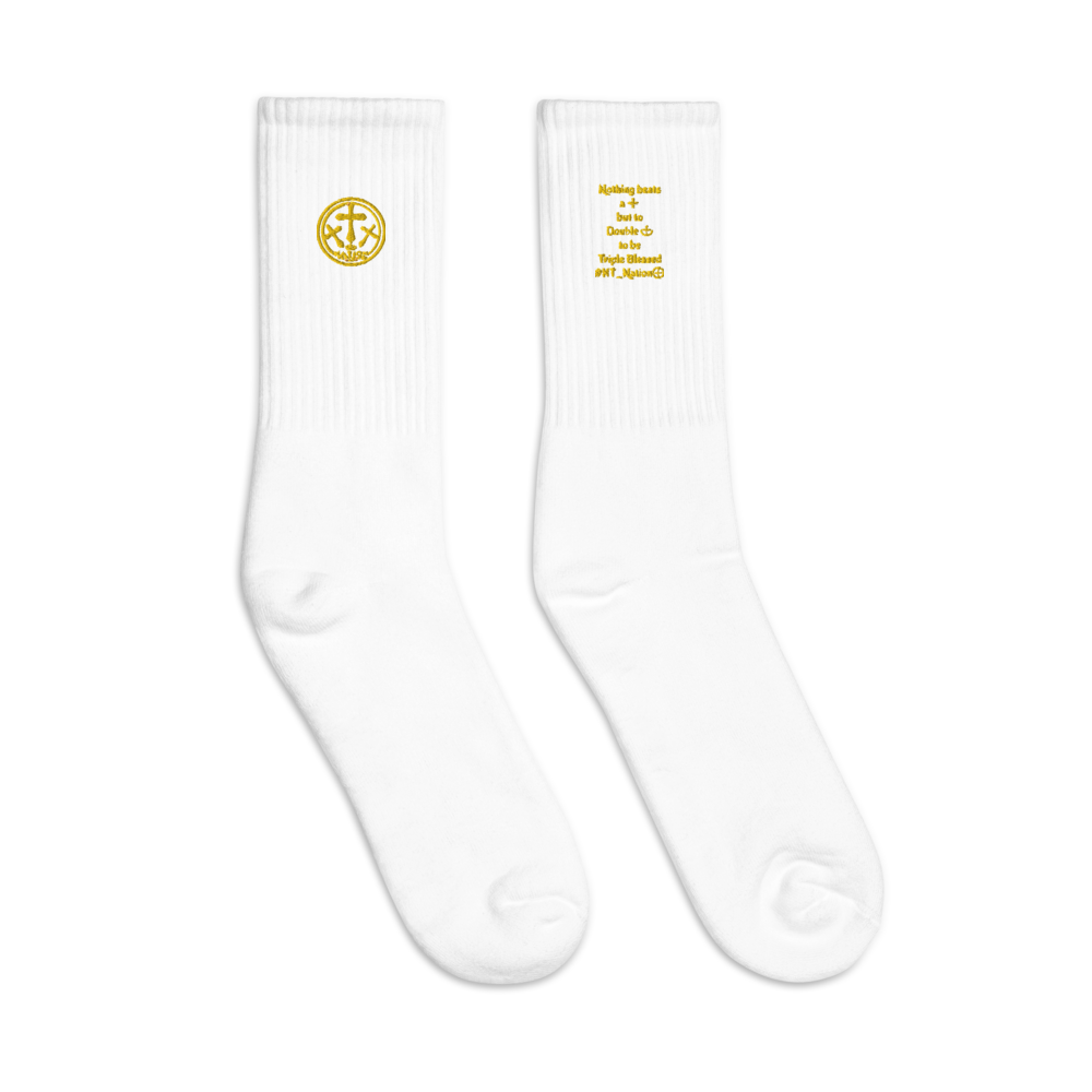 KT Nation Royal Blessed unisex Embroidered socks