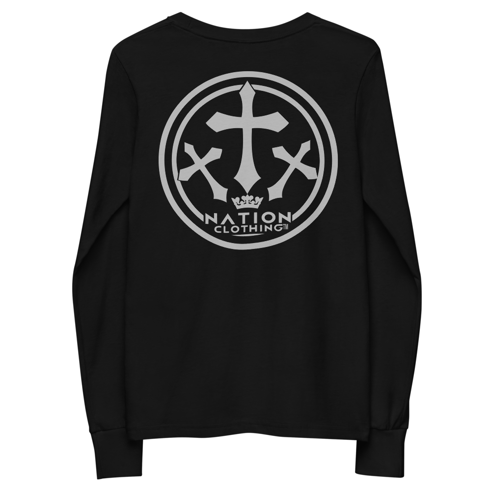 KT Nation Blessed unisex Youth long sleeve tee (logo on back)
