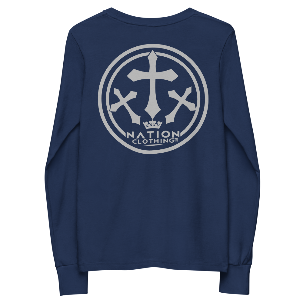 KT Nation Blessed unisex Youth long sleeve tee (logo on back)