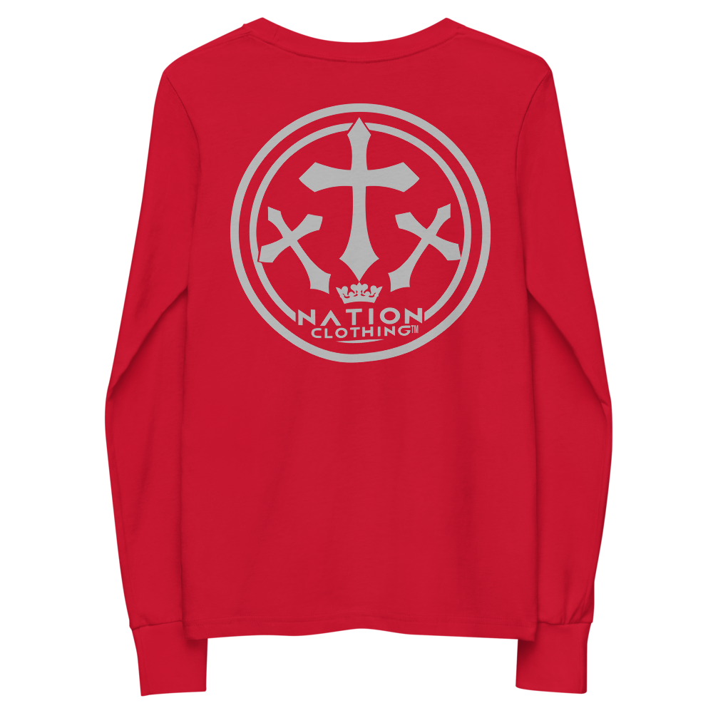 KT Nation Blessed unisex Youth long sleeve tee (logo on back)