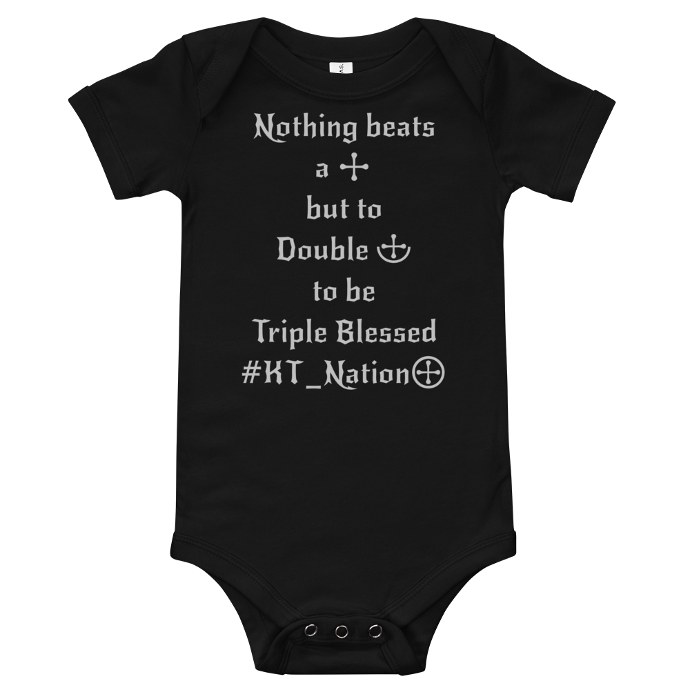 KT Nation Blessed Baby short sleeve one piece (logo on back)