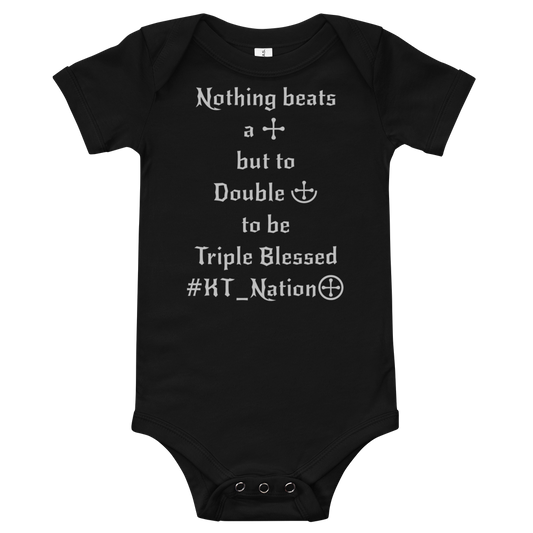 KT Nation Blessed Baby short sleeve one piece (logo on back)