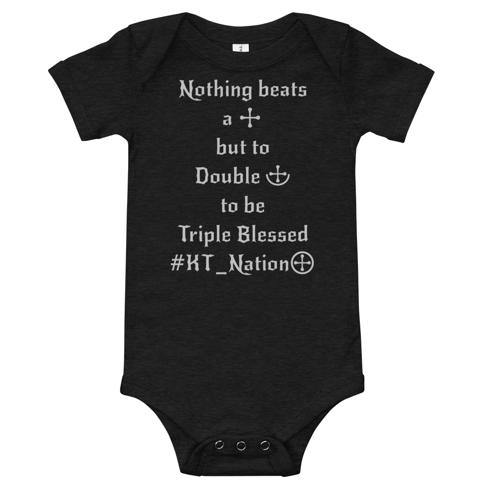 KT Nation Blessed Baby short sleeve one piece (logo on back)