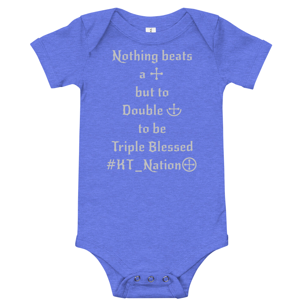 KT Nation Blessed Baby short sleeve one piece (logo on back)