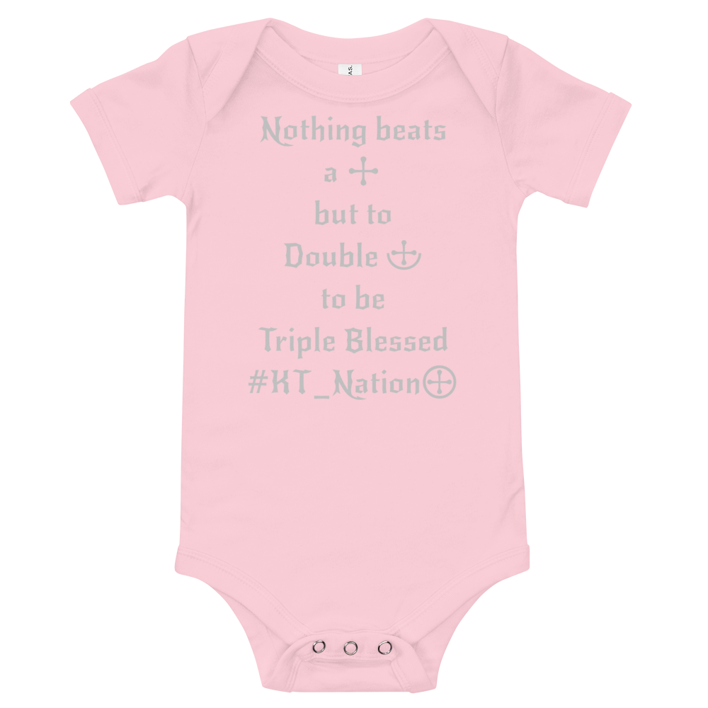 KT Nation Blessed Baby short sleeve one piece (logo on back)