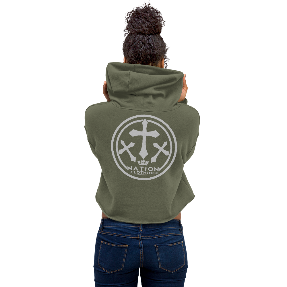 KT Nation Blessed Crop Hoodie (logo on back)