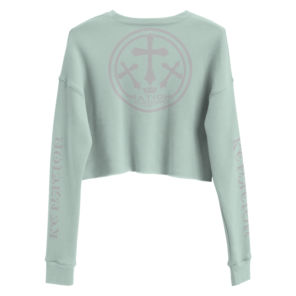 KT Nation Blessed Crop Sweatshirt (motto on back)