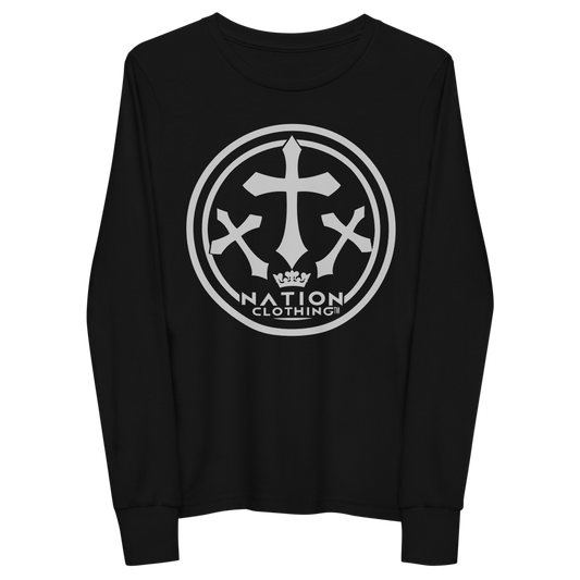 KT Nation Blessed unisex Youth long sleeve tee (motto on back)