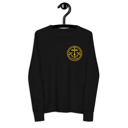 KT Nation Royal unisex Youth long sleeve tee